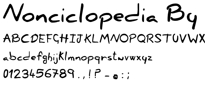 Nonciclopedia by Sabaku font